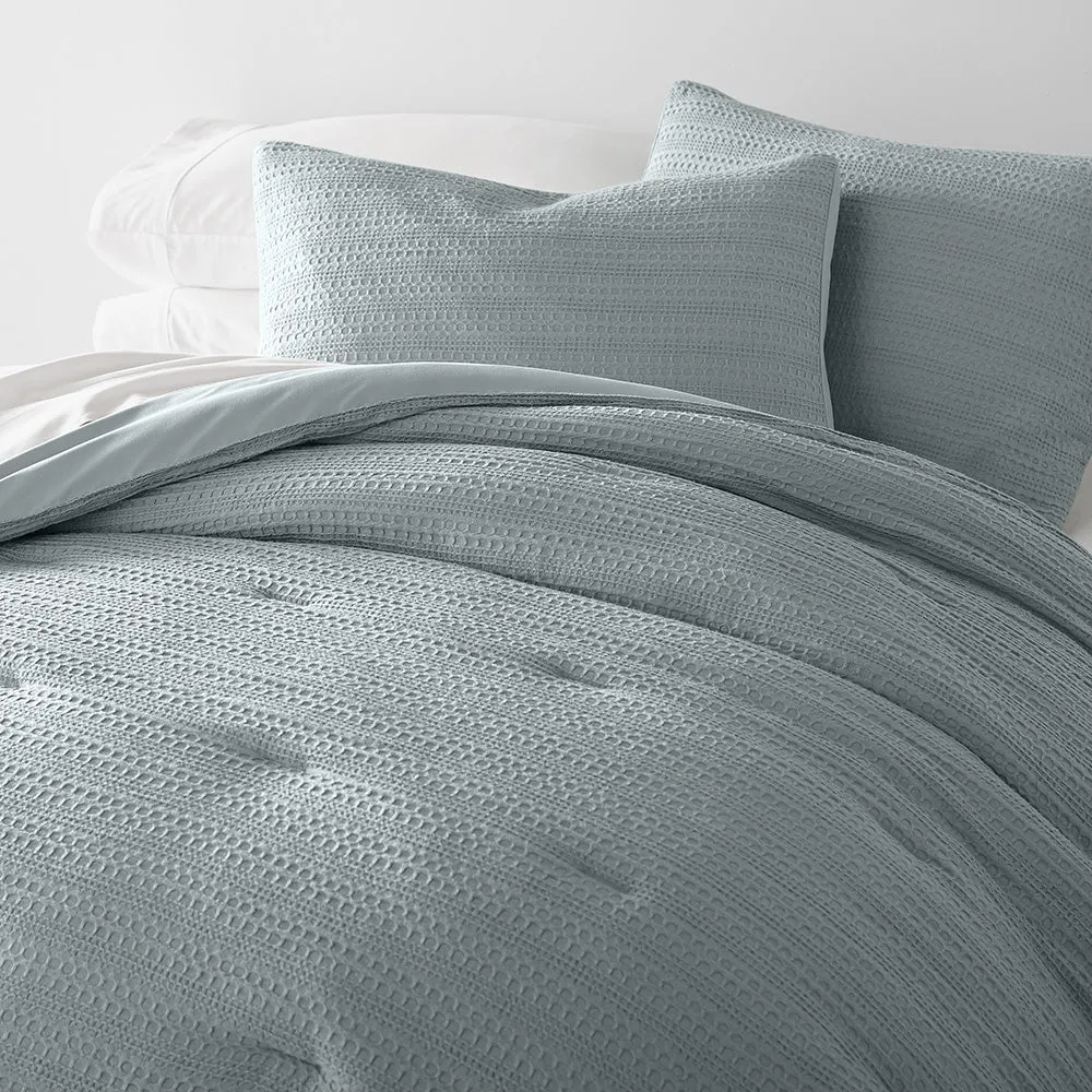Waffle Textured Down-Alternative Comforter Set
